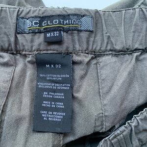 BC Clothing cargo pants.  size M x 32. Cotton/Nylon